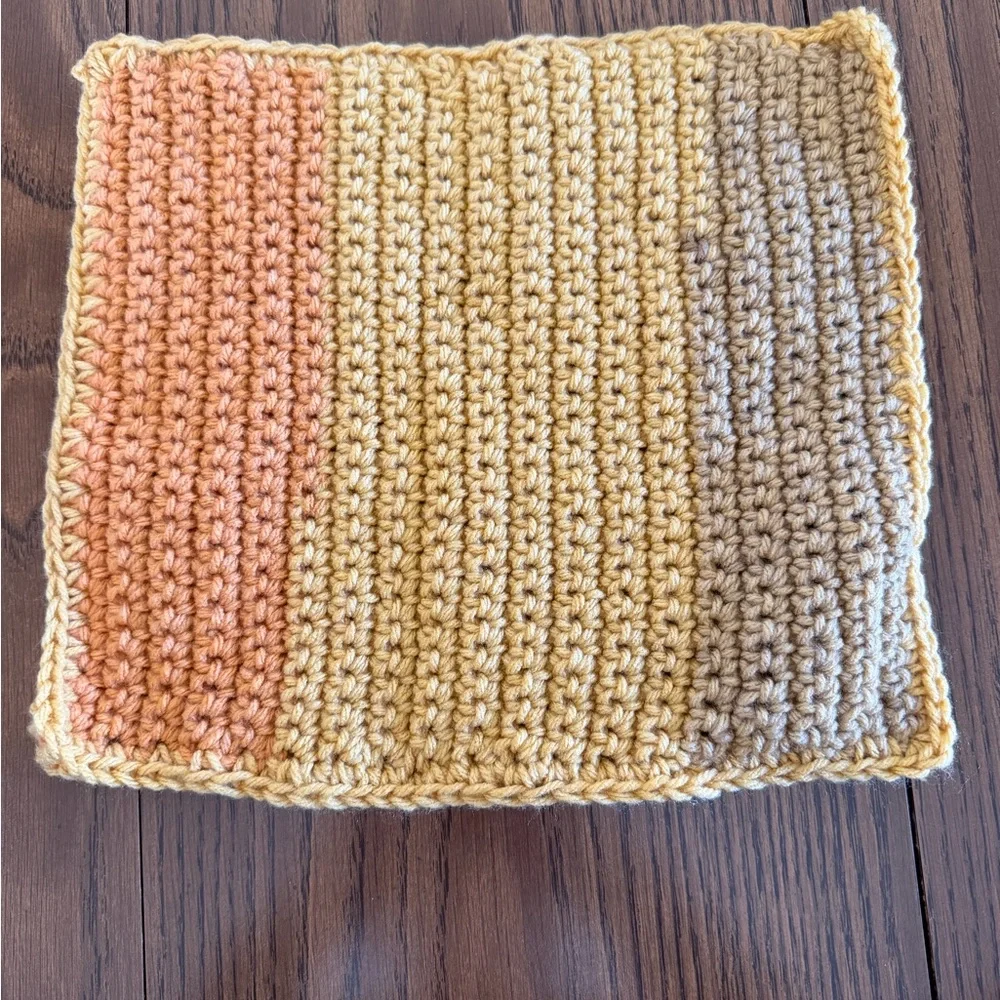 Handmade Crochet Tricolor Potholder NWOT